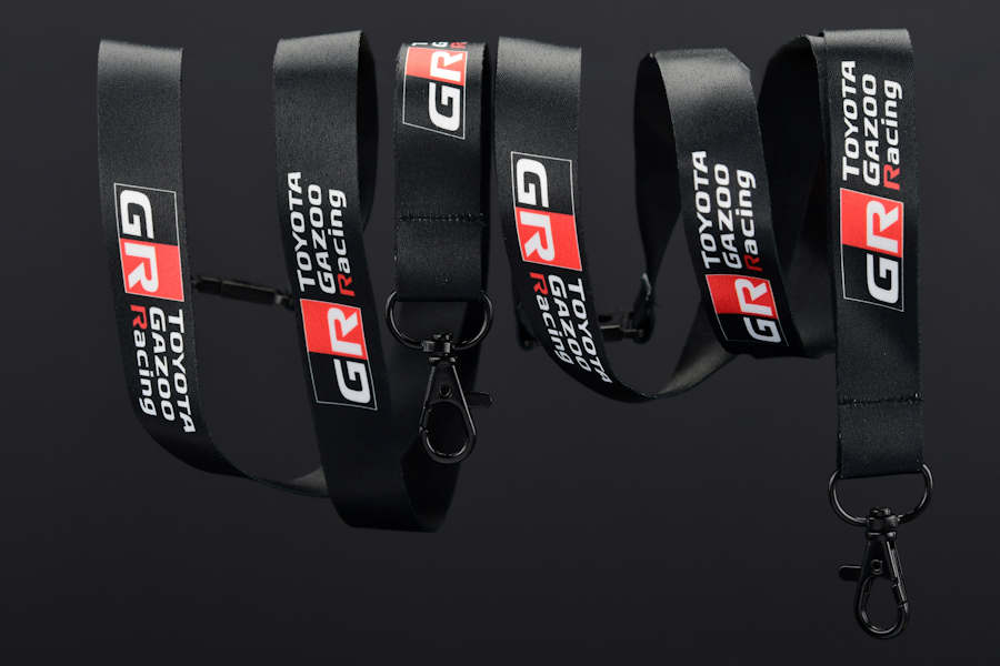 Full-color printed sublimation lanyard with black clip